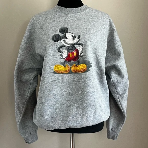 Vintage Mickey Mouse Disney Crew Neck Sweatshirt sz Large - Picture 9 of 16